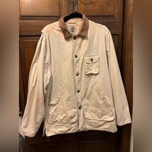 VTG Banana Republic 80s Safari Jacket Leather Collar Distressed Patina Hong Kong